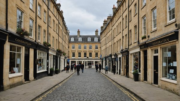 How does the presence of a conservation area influence property prices in Bath?